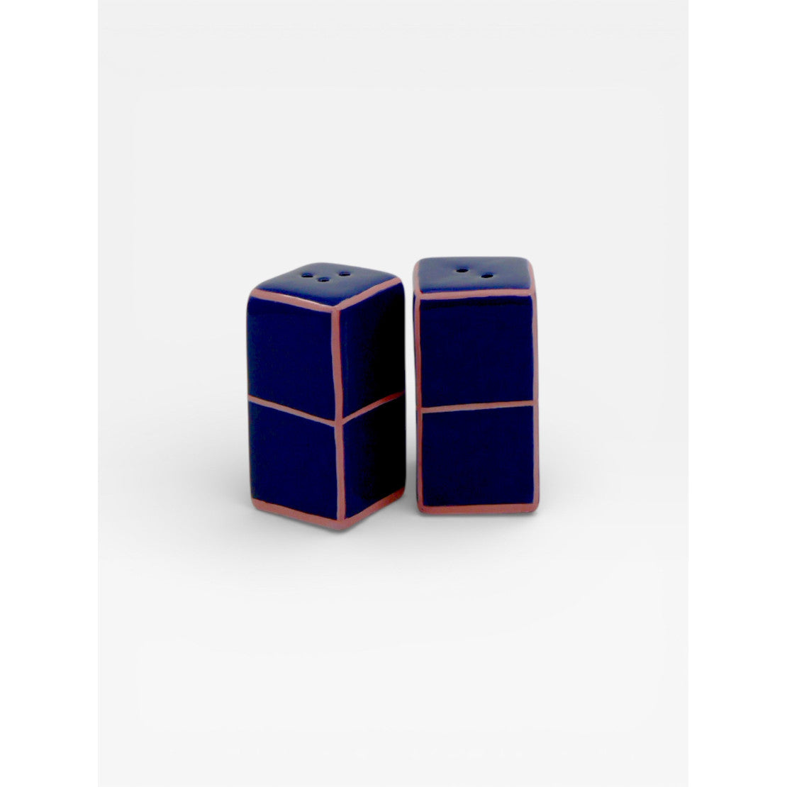 Salière et poivrière cubique - Bleu