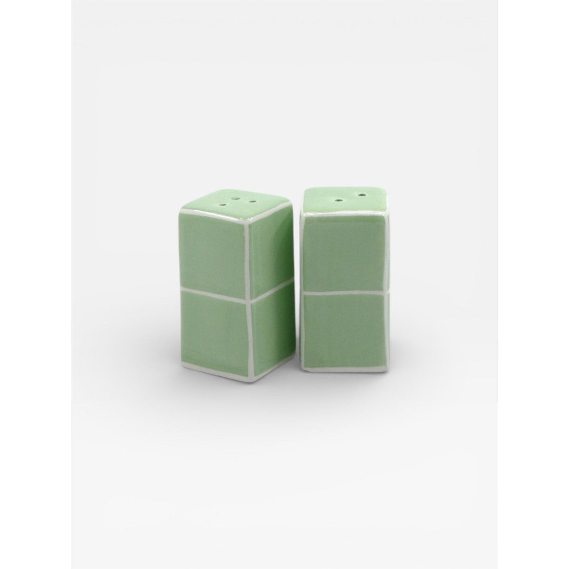 Salière et poivrière cubique - Vert
