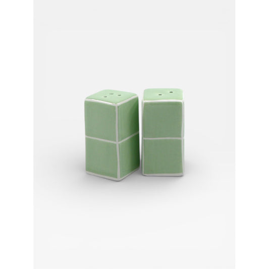 Salière et poivrière cubique - Vert