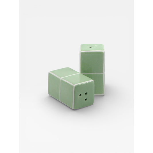 Salière et poivrière cubique - Vert