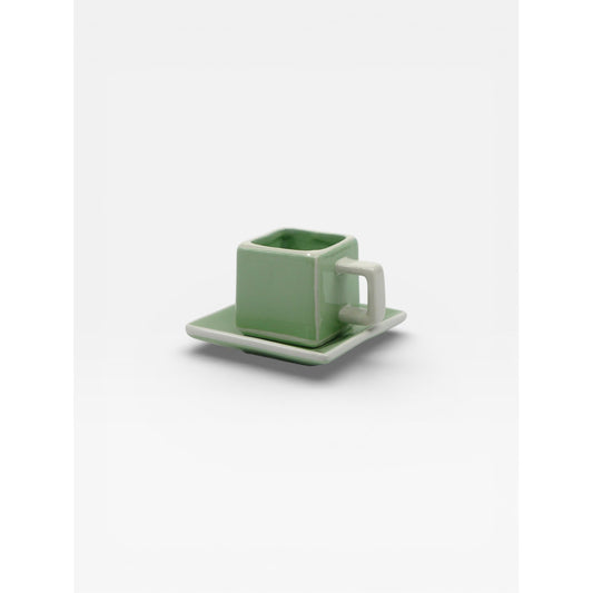 Tasses et sous tasses cubiques - Vert