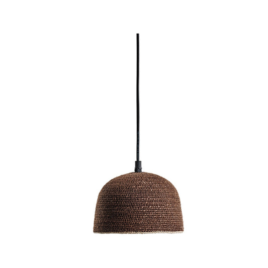 Suspension en jonc de mer - Marron et naturel