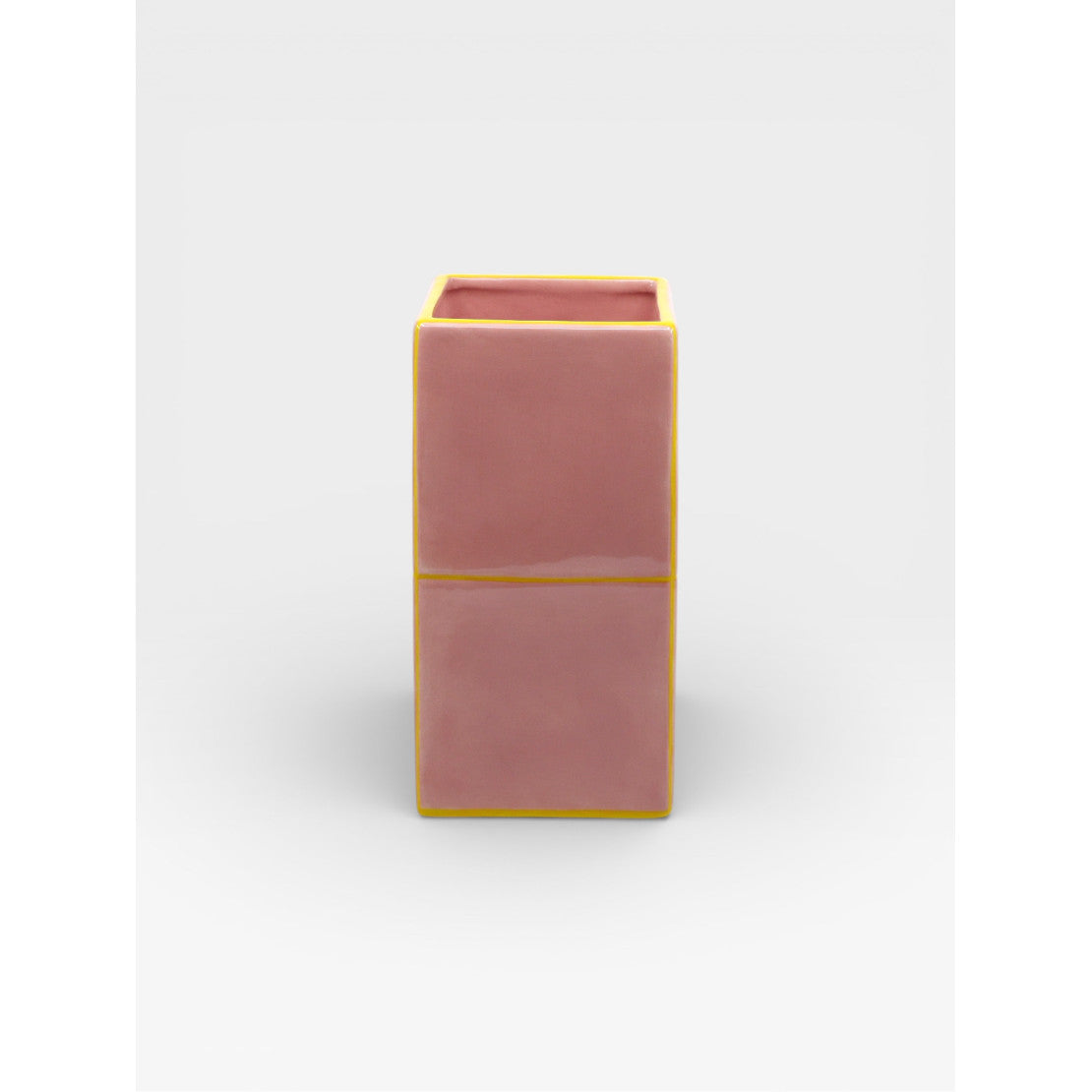 Vase cubique double - Rose