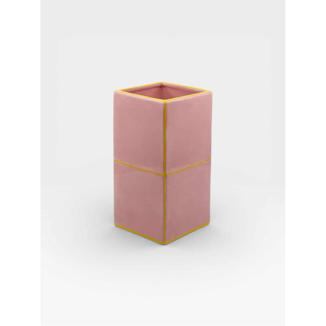 Vase cubique double - Rose