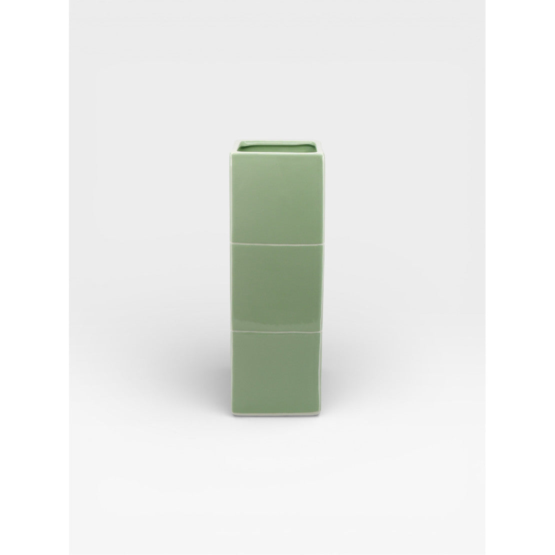 Vase cubique triple - Vert