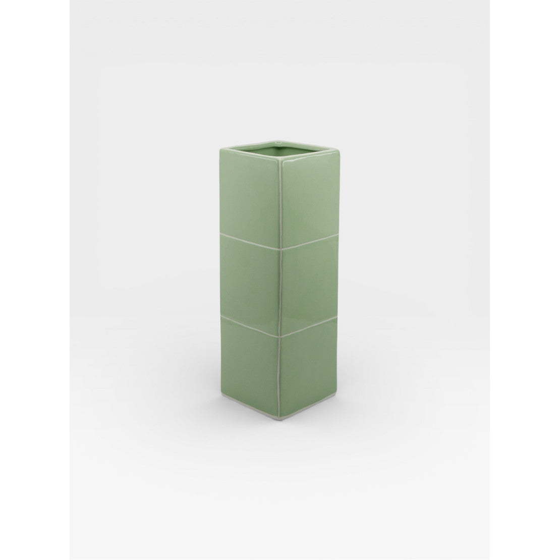 Vase cubique triple - Vert