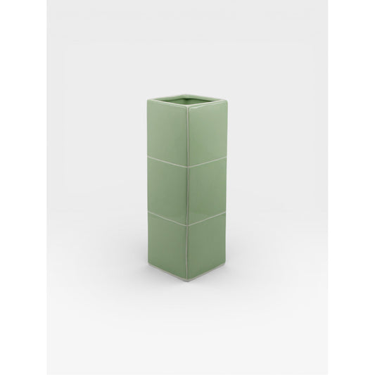 Vase cubique triple - Vert